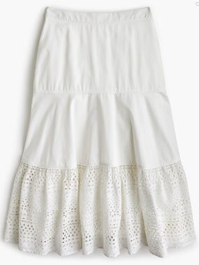 Point Sur Tiered Eyelet Skirt Size 4